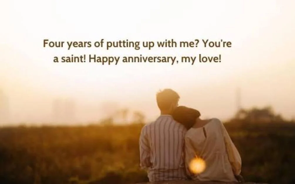 Emotional 4th Wedding Anniversary Wishes for Husband