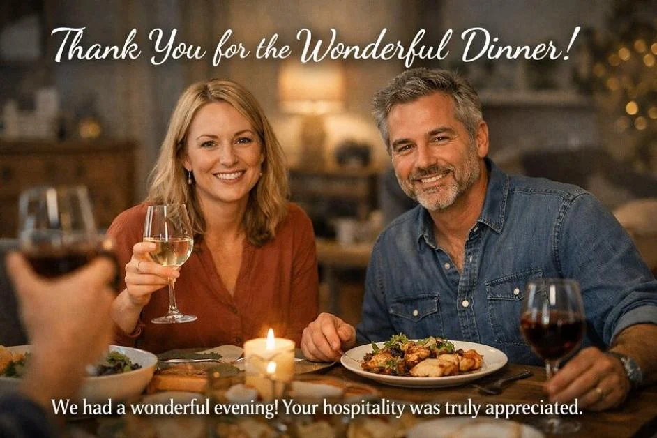 Heartfelt Thank You for Dinner Messages