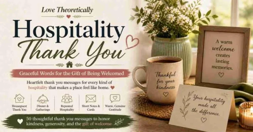 Heartfelt Thank You for Your Hospitality Quotes