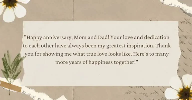 Heartfelt Anniversary Wishes for Parents from Their Son