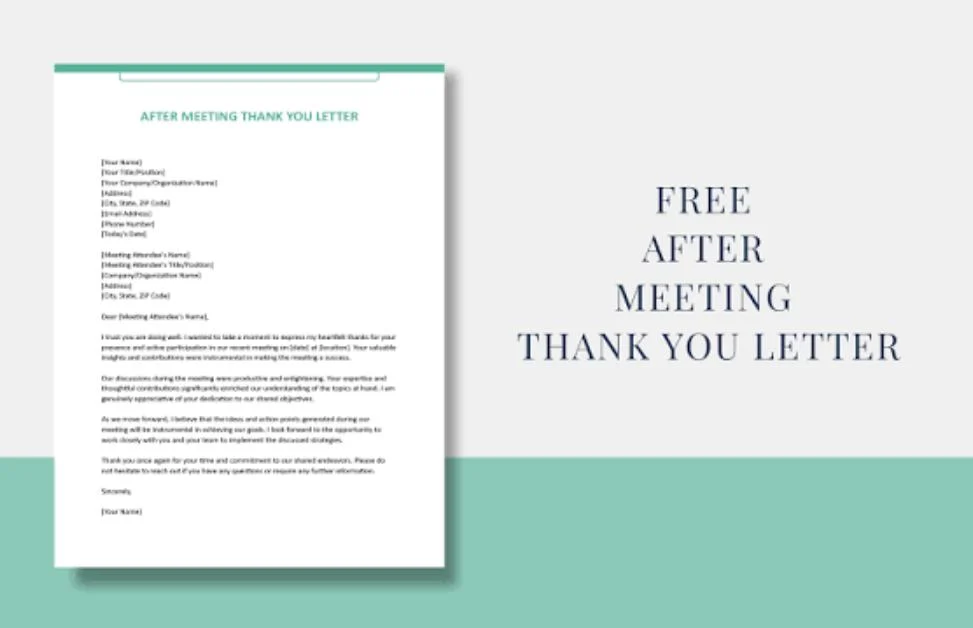 Professional Thank You Email After Visiting a Company
