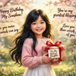 Birthday Wishes for Kid Girl Sweet, Cute