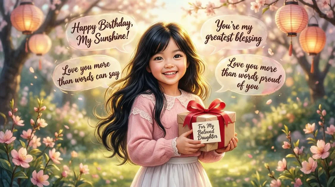Birthday Wishes for Kid Girl Sweet, Cute