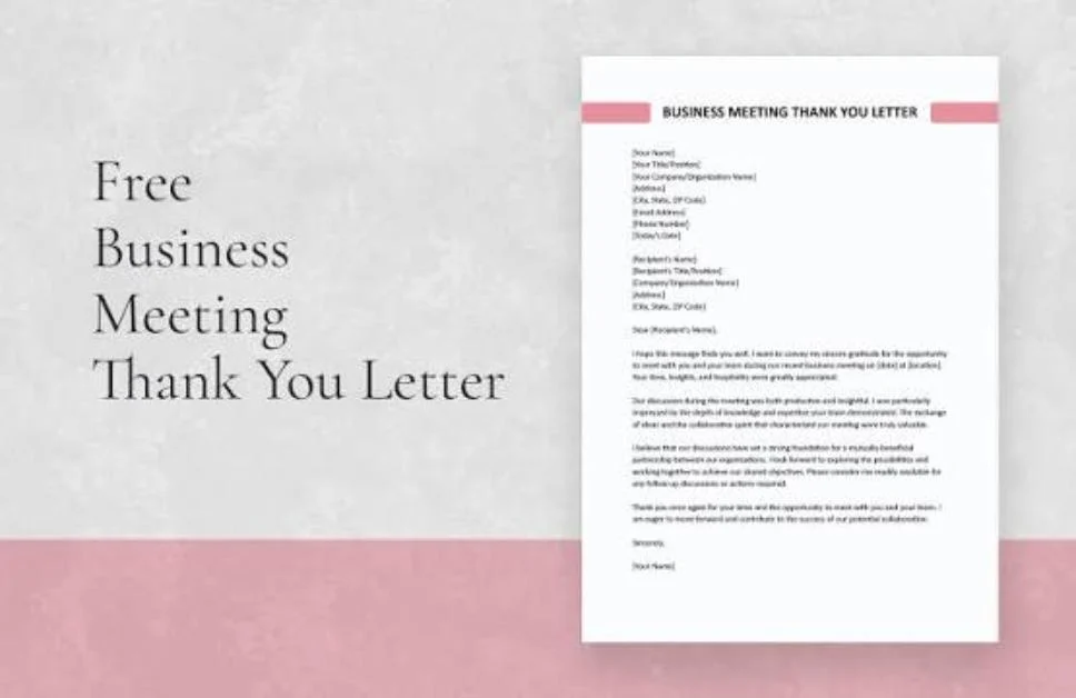 Thank You Email After Visiting a Company